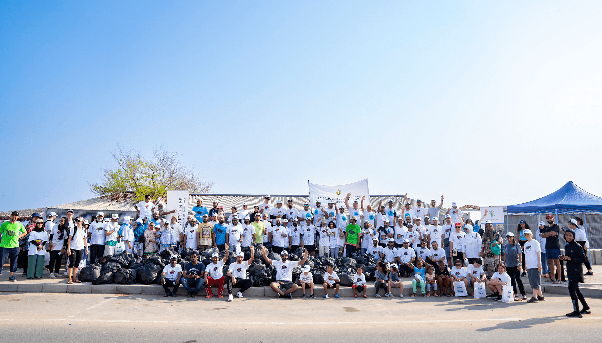 The beach cleanup took place, along Al Hail beach to mark World Cleanup Day.